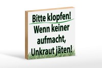 Holzschild Spruch 18X12 Cm Keiner Aufmacht Unkraut JäTen Deko Schild