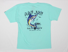 Salty Crew Ron Jon Kids T Shirt Bill Me Sailfish M Medium 10-12 Sea Foam
