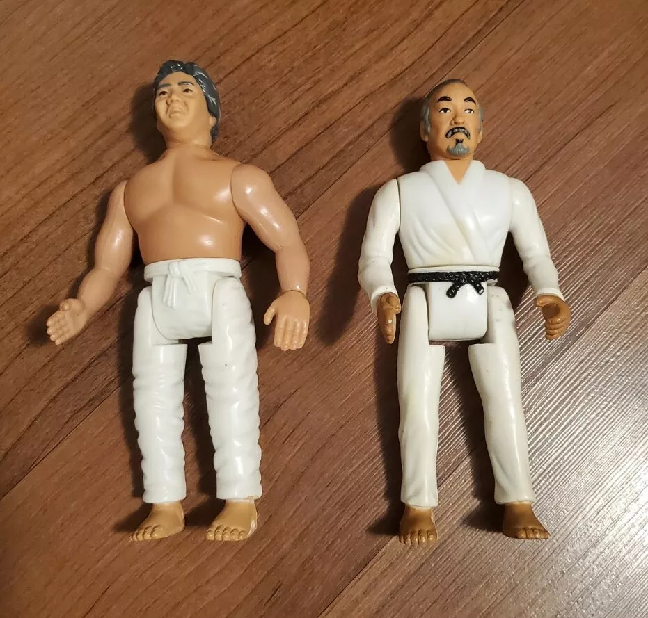 1986 Remco vintage Karate Kid Action Figure Lot Mr Miyagi Sato