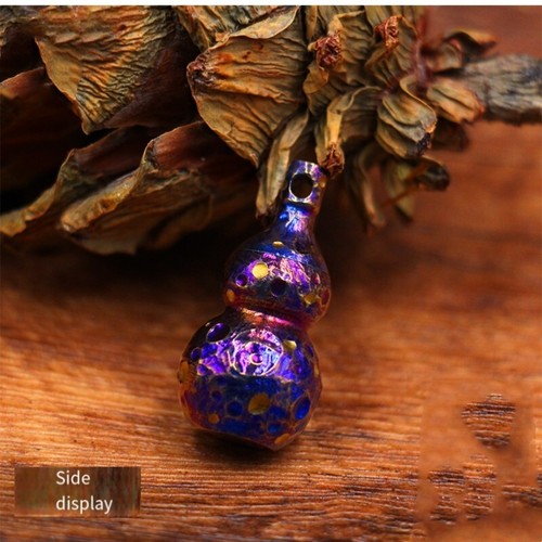 Titanium keychain car pendant pill bottle storage men women good luck pendant - Picture 2 of 17