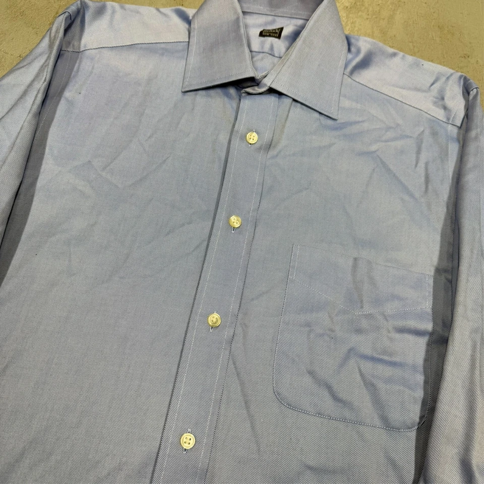 Camisa de vestir IKE BEHAR New York 42 16 1/2 grande azul Foto 2 de 4