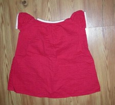 large Hand Made Vintage Baby Doll Gown Dress Red 10" Laying Flat X 12" Long