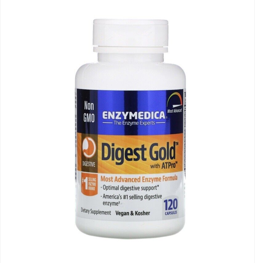 Enzymedica - Digest Gold with ATPro with Enzymes and ATP - 120 Caps {Exp:2023+}