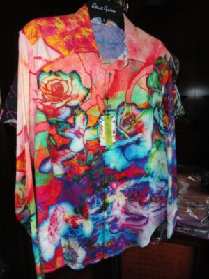 Robert Graham Solar Bloom Long Sleeve Shirt Size Medium New with Tags
