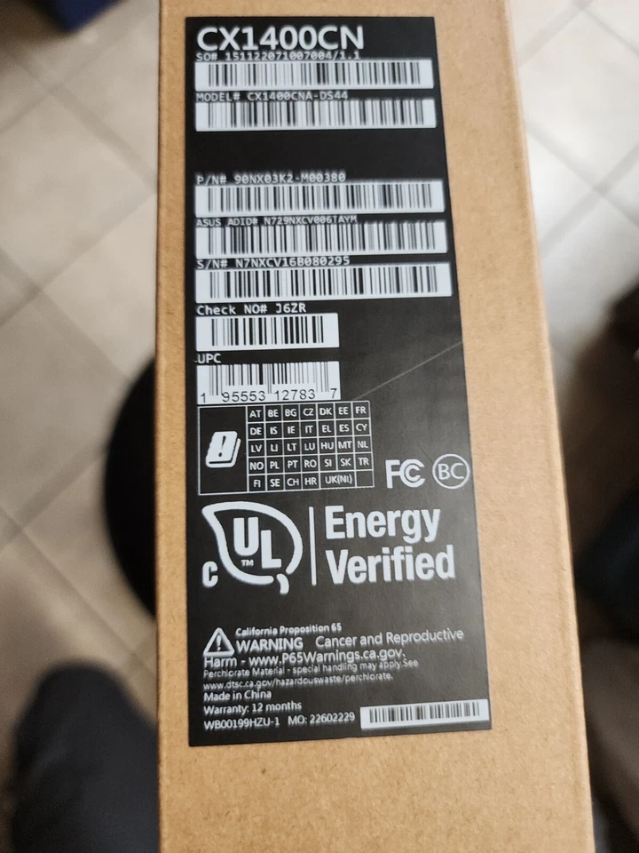 Asus Chromebook CX1 14" Celeron N3350 4GB 64GB eMMC Chrome OS CX1400CNA-DS44 - Image 3 of 4