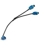 Dual Male Fakra Y-Splitter to Female Fakra Antenna Adapter Cable 12" for VW AUDI