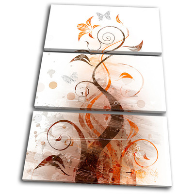 Toile Murale Abstraite Funky Design TREBLE - Rouge - Bold Bloc Design