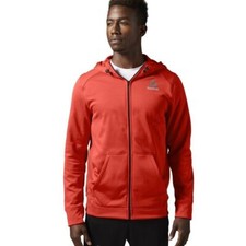 S99116 Mens Reebok Crossfit Workout Ready Fleece Full Zip Hoodie
