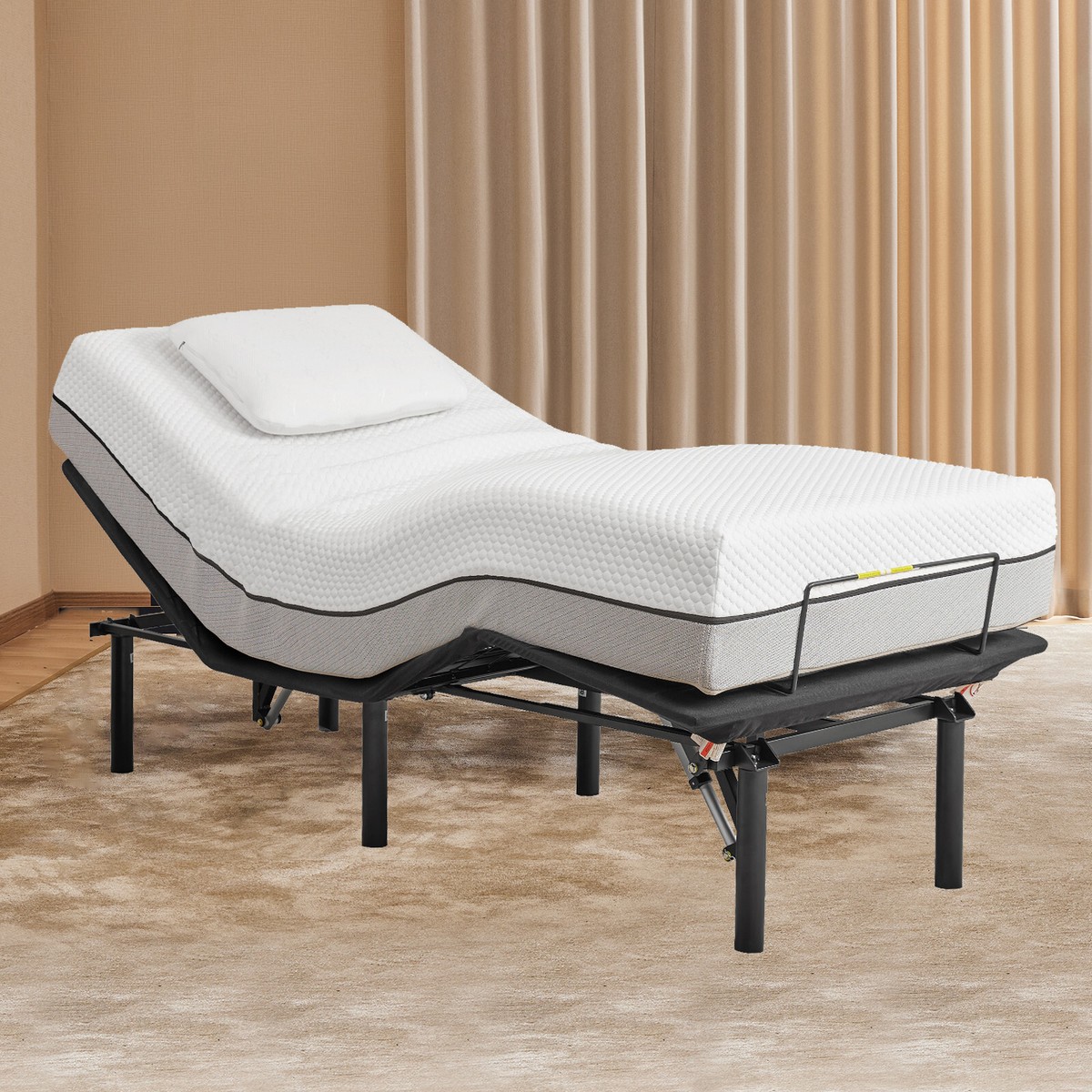 Electric Adjustable Bed Frame with Incline, Wireless Control&Quite