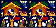 Mrs. Grossman's Christmas NATIVITY Scrapbook Stickers  2 Sheets 