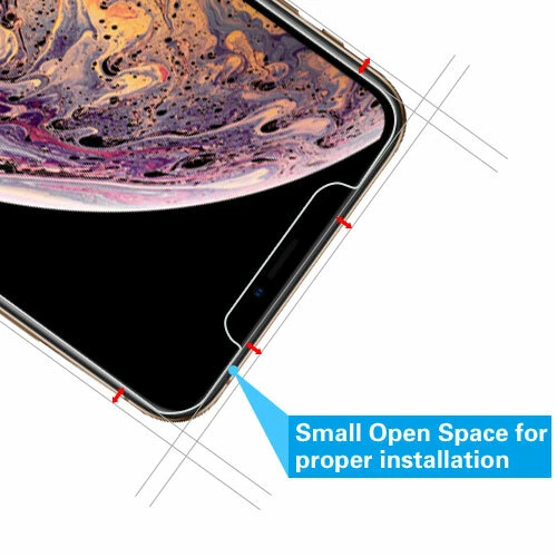 3 x Pieces Tempered Glass Clear Screen Protector Film for iPhone XS/MAX/11/PRO - Image 3 of 4