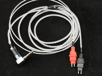 3.5mm rhodium plug Occ silver upgrade Cable for Sennheiser HD650/HD600/HD660s 