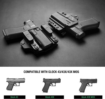 WB&OWB Convertble Holster Optc Cut: Glock 43, Glock 43X & Glock 43X MOS RH | eBay