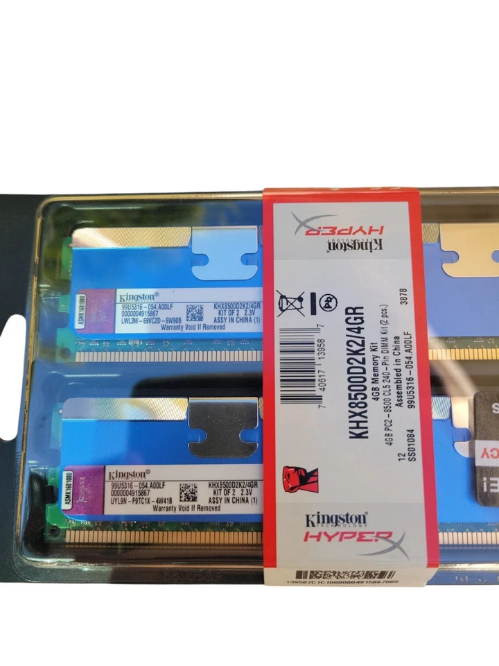 NEW SEALED Kingston 4GB 1066 MHz DDR2 SDRAM Memory (KHX8500D2K2) (2x2GB modules) - Image 2 of 3
