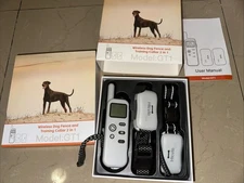 Htcuto Wireless Dog Fence System 2 Dogs 856 Acre Adjustable Dog Electric collars