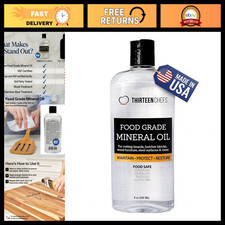 Food Grade Mineral Oil 8 oz - Wood Cutting Board Conditioner Lubricant - Safe