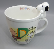Snoopy Alphabet Coffee Cup Mug porcelain D for Dinner