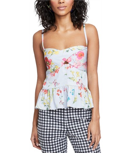 Blusa in raso a stampa floreale
