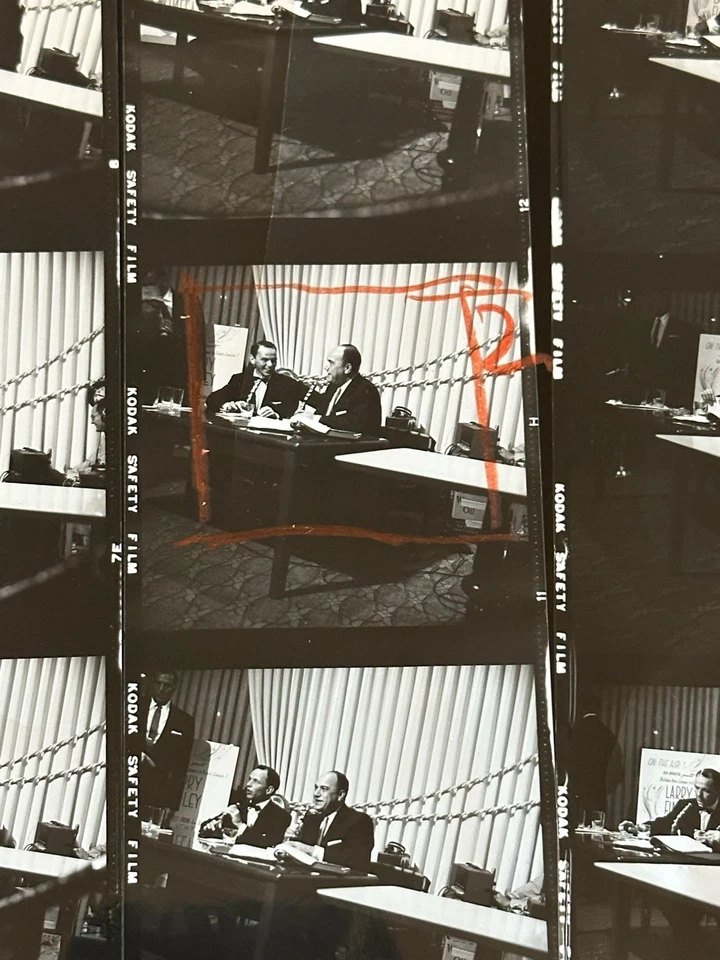 Frank Sinatra Larry Finley Show Contact Sheet & Negatives 1950s photo rare - Image 3 of 4