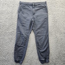 Mack Weldon Chino Jogger Pant Medium Fits 32x27-28 Lightweight Blue-Gray tip
