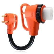Kanayu 30 Amp to 50 Amp RV Locking Adapter Cord Compatible with NEMA TT-30P 