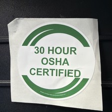 Hardhat Sticker Helmet Label Osha 30