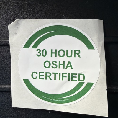 #ad Hardhat Sticker Helmet Label Osha 30 $1.77