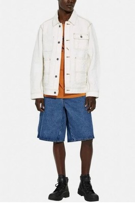 Coach Men's Signature Denim Jacket in White Size-M Off for sale