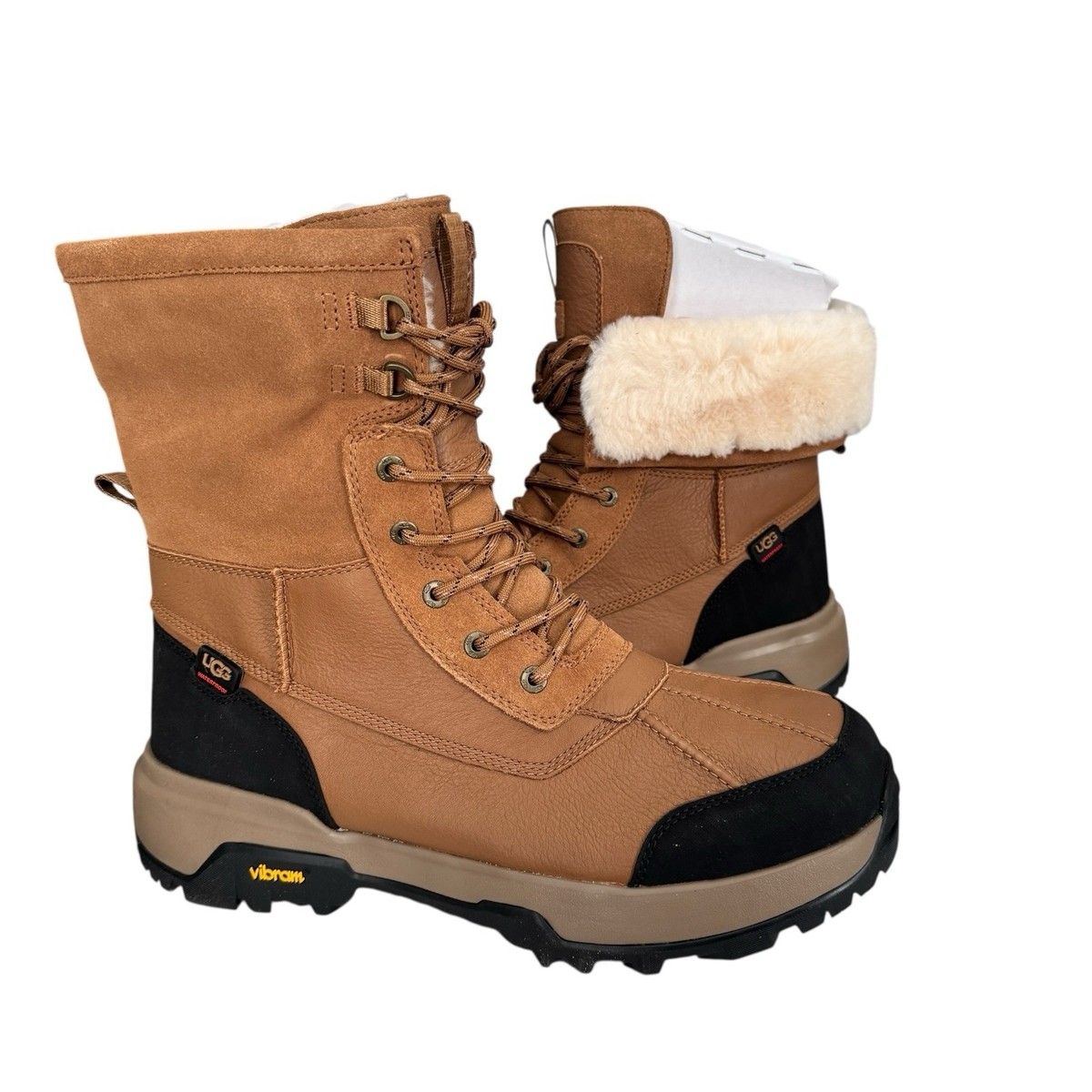 UGG Vibram Men\'s Tan Suede Chukka Boots with Shearling Lining UGG Men main image 3