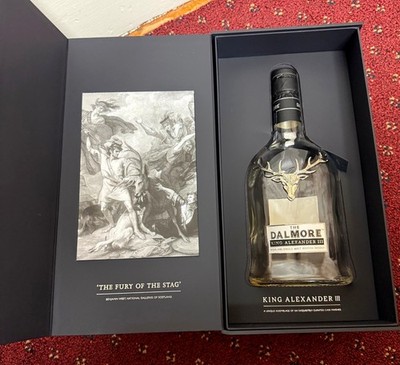 DALMORE KING ALEXANDER III, empty box. glenlivet glenfiddich Macallan 18 21 25
