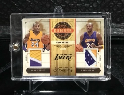2009-10 Panini Timeless Treasures Kobe Bryant Home/Road Game Worn Dual Patch /10