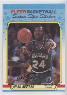 1988-89 Fleer Super Star Sticker Mark Aguirre #1 2u3