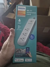 Philips 4' 3-Outlet Extension Cord with 3 Wi-Fi Outlets - White BRAND NEW