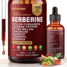 14-in-1 Berberine Ceylon Cinnamon Supplement Liquid Drops