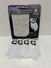KIRKLAND SIGNATURE 4 Pk Premium Cabretta Leather Left Hand Golf Glove Med-Large