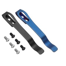 2Set Deep Carry Pocket Clip 2.6"(66mm) Knife Pocket Back Clip Black/Blue