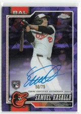 2026 Topps Chrome Sapphire Purple Samuel Basallo #RA-SB Auto RC 50/75 Baltimore