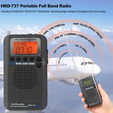 VHF Airband Radio Receiver AIR/FM/AM/CB/VHF/SW Portable Full Band Aircraft
