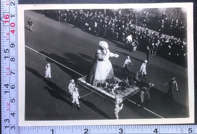 Original 1937 Macy's Day Parade Unknown Float Vintage BW Photo Snapshot