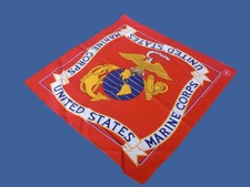 VINTAGE NEW OLD STOCK U.S MARINE CORPS EGA BANDANA USA MADE USMC