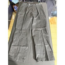 Roundtree  Yorke Dress Pants 35x30 Black Excellent Pleated Cotton Trousers