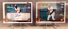 2025 Topps Pro Debut Luis Almeyda (Orioles) Auto Base & Chrome X-Fractor Cards