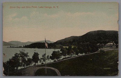 Silver Bay & Slim Point Lake George NY Scout Master Training School postcard F1