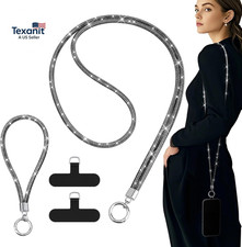 Universal Phone Lanyard Crossbody, Rhinestone Cell Phone Chain Anti-Theft with 1