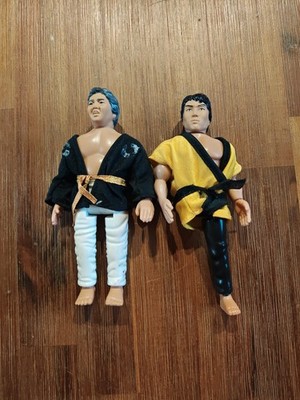 Vintage Remco Lot 2 KARATE KID SATO CHOZEN 1986 Action Figure Cobra Kai *Works*