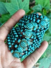 10 Handmade Blue Turtle Artificial Turquoise Black Nylon Bracelets Wholesale
