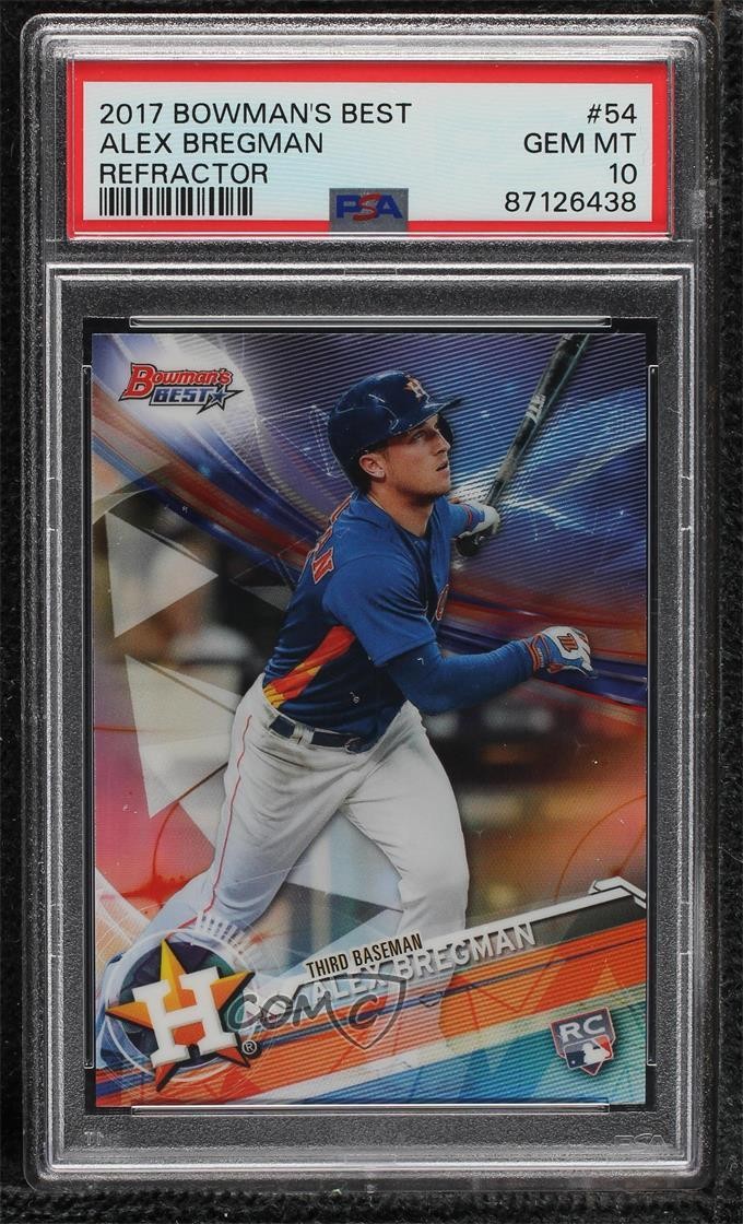 2017 Bowman's Best Refractor Alex Bregman #54 PSA 10 GEM MT ws9
