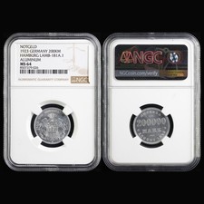 1923 GERMANY 200KM HAMBURG LAMB-181A.1 ALUMINUM NGC MS 64