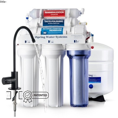 iSpring RCC7AK-BLK, NSF/ANSI 58Certified,Alkaline 6-Stage Reverse Osmosis System