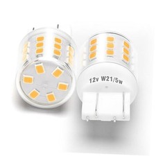 7440 LED Longer Life Bulb 510lm Replacement Front or 7443 T20 2700K Warm White